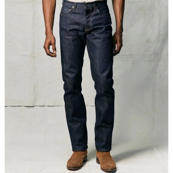 Imogene and Willie Denim Men’s Henry Selvedge Jeans Dark Blue 28X30 Raw Hem READ - Picture 1 of 10